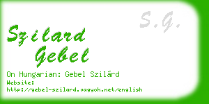 szilard gebel business card