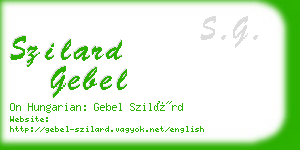 szilard gebel business card